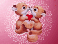 kissing squirrels wallpaper